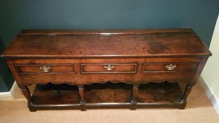 Outstanding George II Oak Open Pot Board Dresser - Image 7