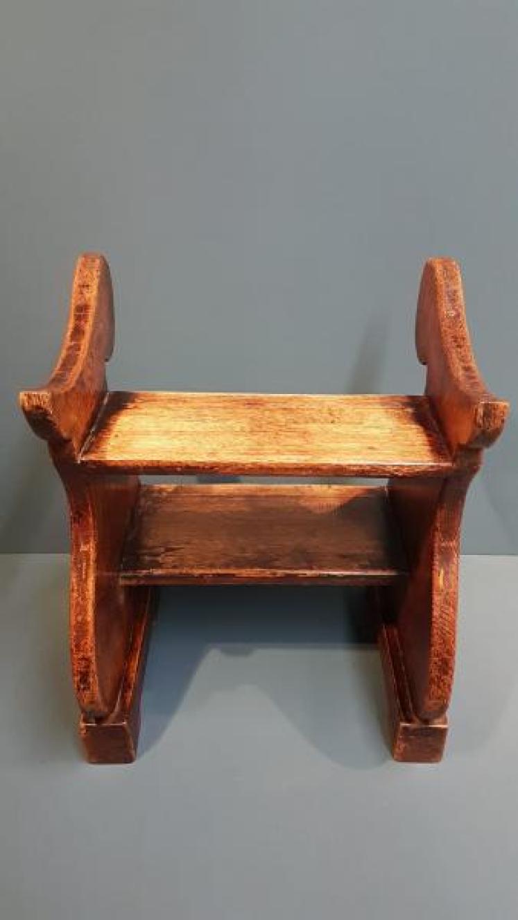 Set of Victorian Oak Library Steps - Image 4