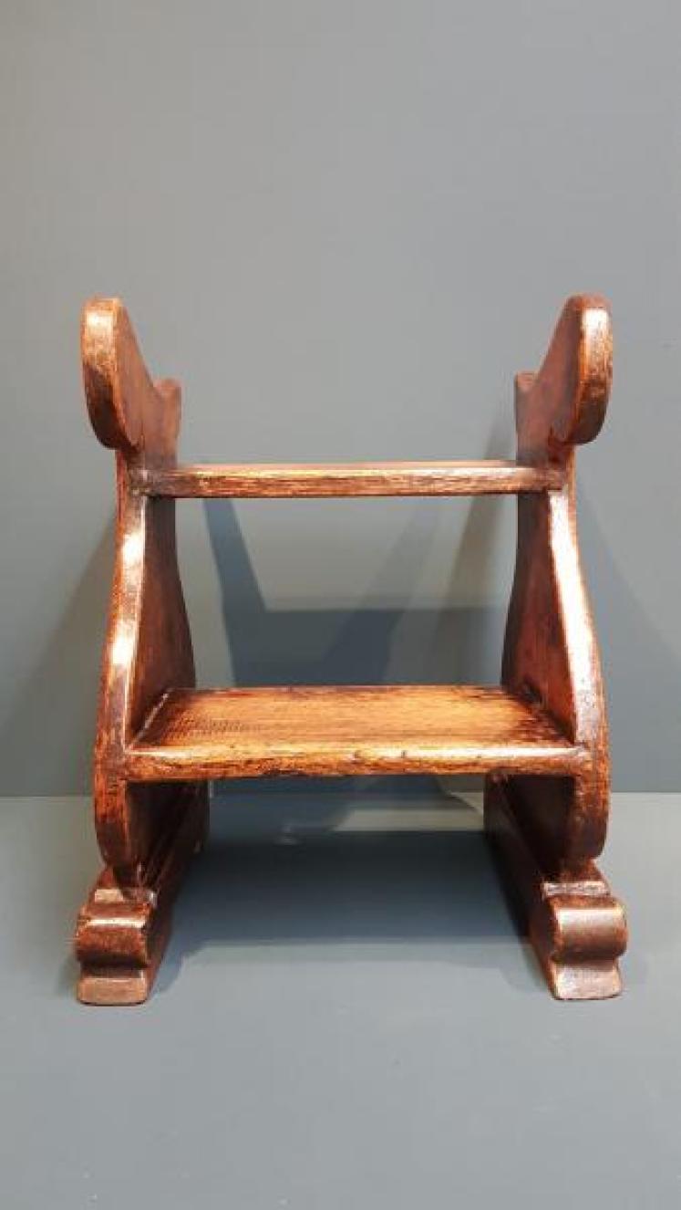 Set of Victorian Oak Library Steps - Image 5
