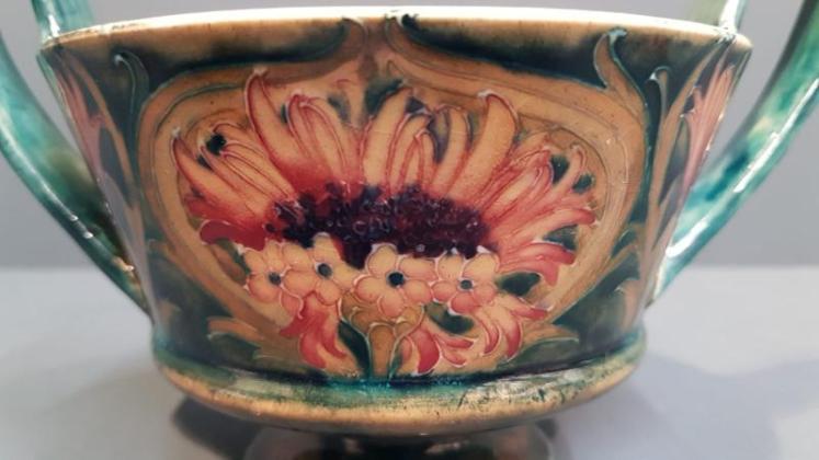 Early Moorcroft Cornflower Twin Handle Vase - Image 5