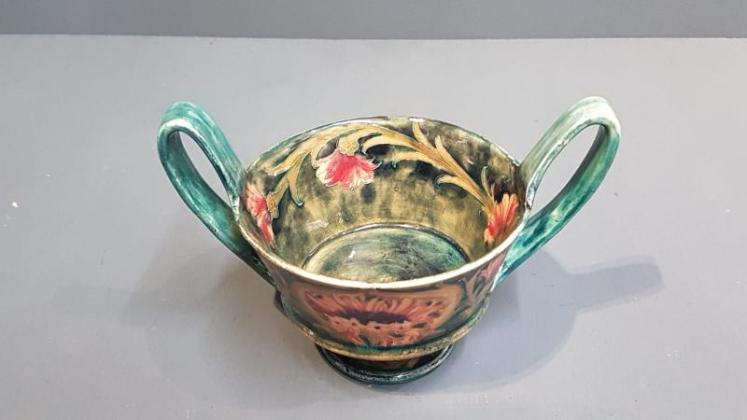 Early Moorcroft Cornflower Twin Handle Vase - Image 7