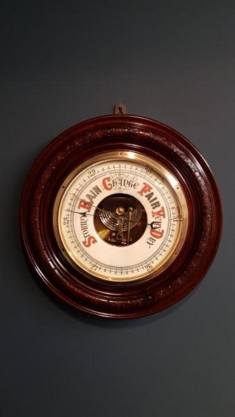 Large Aneroid Wheel Barometer - Image 1