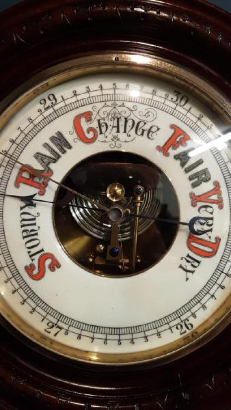 Large Aneroid Wheel Barometer - Image 3