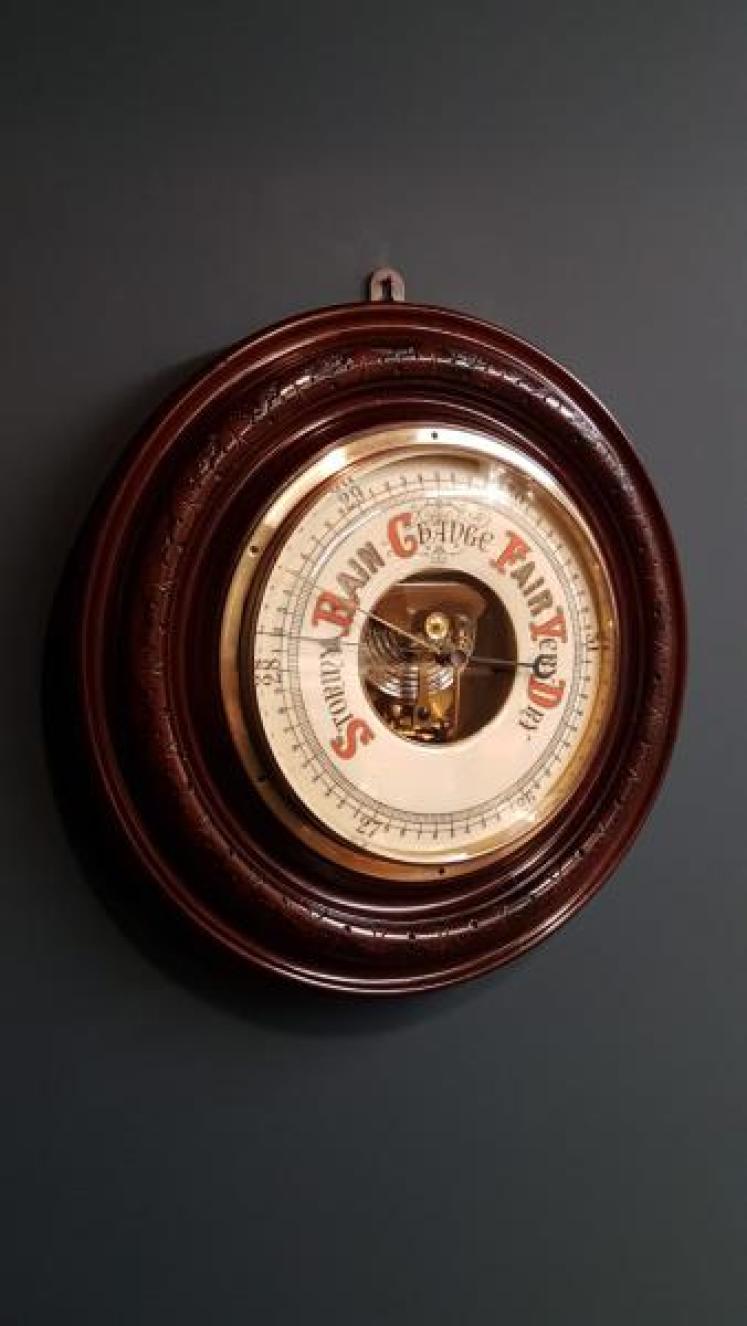 Large Aneroid Wheel Barometer - Image 4