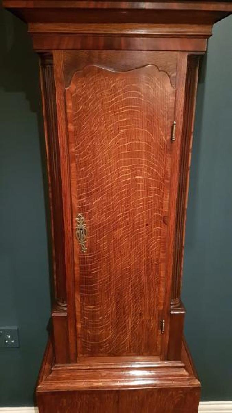 Fine Quality George III Oak 8 Day Brass Dial Longcase Clock - Image 5