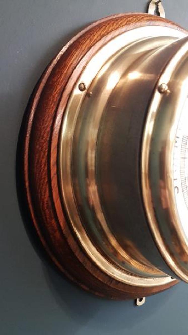 Victorian Brass Ships Bulkhead Barometer - Image 3