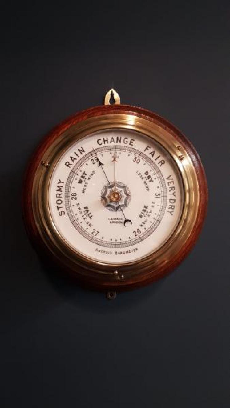 Victorian Brass Ships Bulkhead Barometer - Image 5