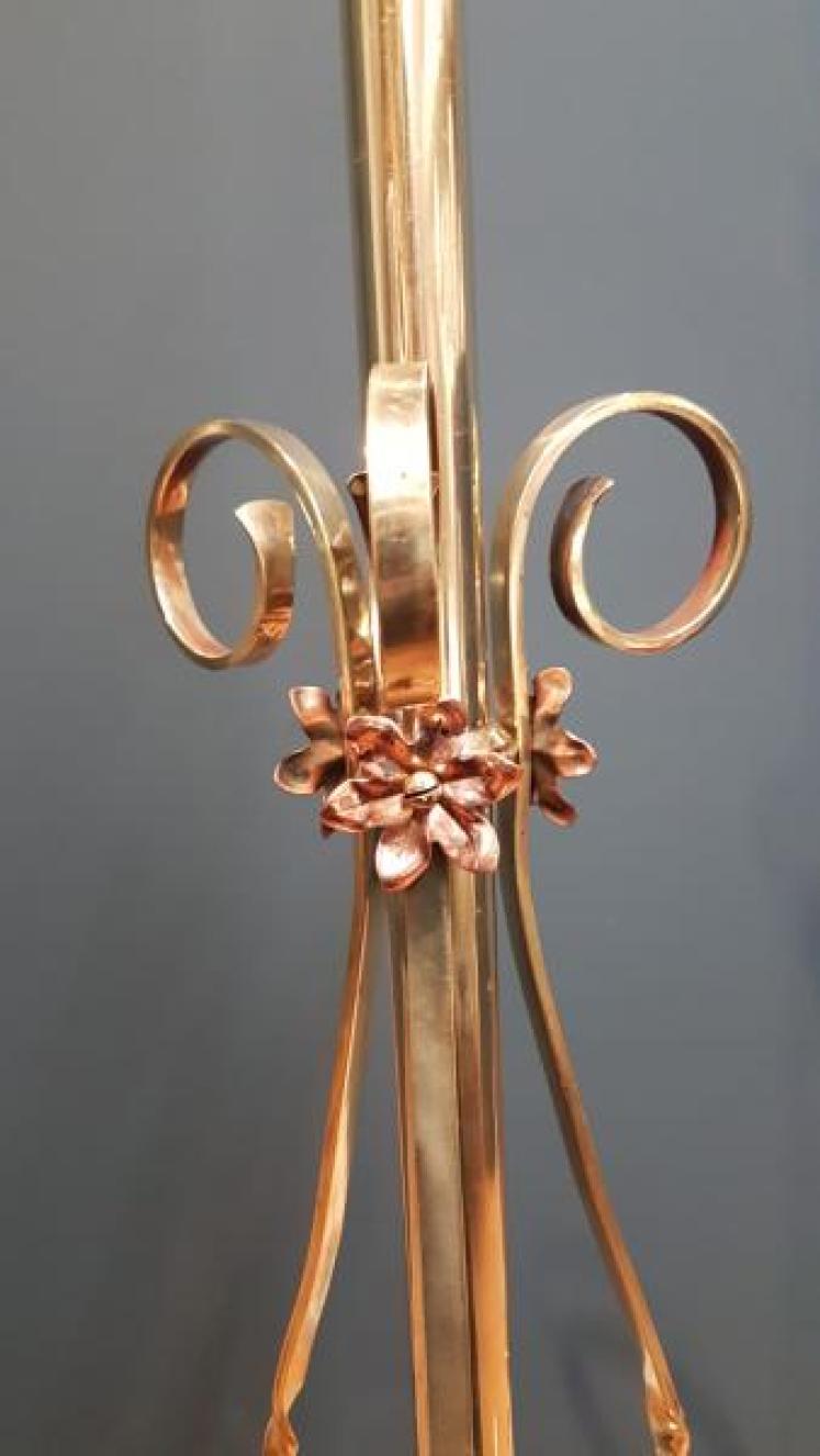 Matching Pair of Victorian Brass Lamp Standards - Image 5