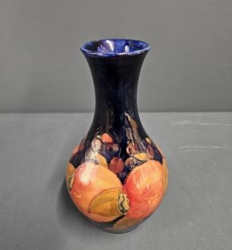 Early Moorcroft Pomegranate on Blue Ground Vase