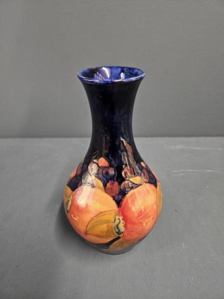 Early Moorcroft Pomegranate on Blue Ground Vase - Image 1