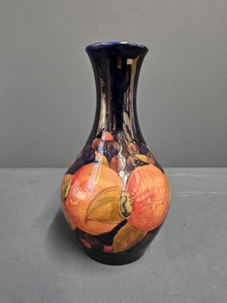 Early Moorcroft Pomegranate on Blue Ground Vase - Image 2