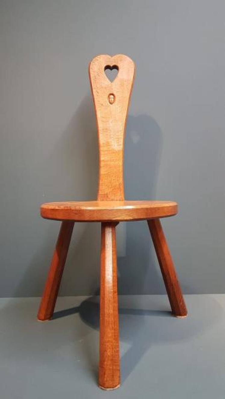 Alan Acorn Man Grainger Adzed Oak Stool - Image 2
