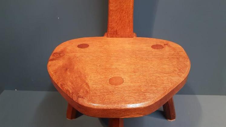 Alan Acorn Man Grainger Adzed Oak Stool - Image 3