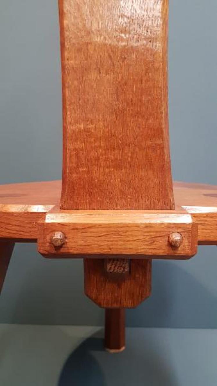 Alan Acorn Man Grainger Adzed Oak Stool - Image 4