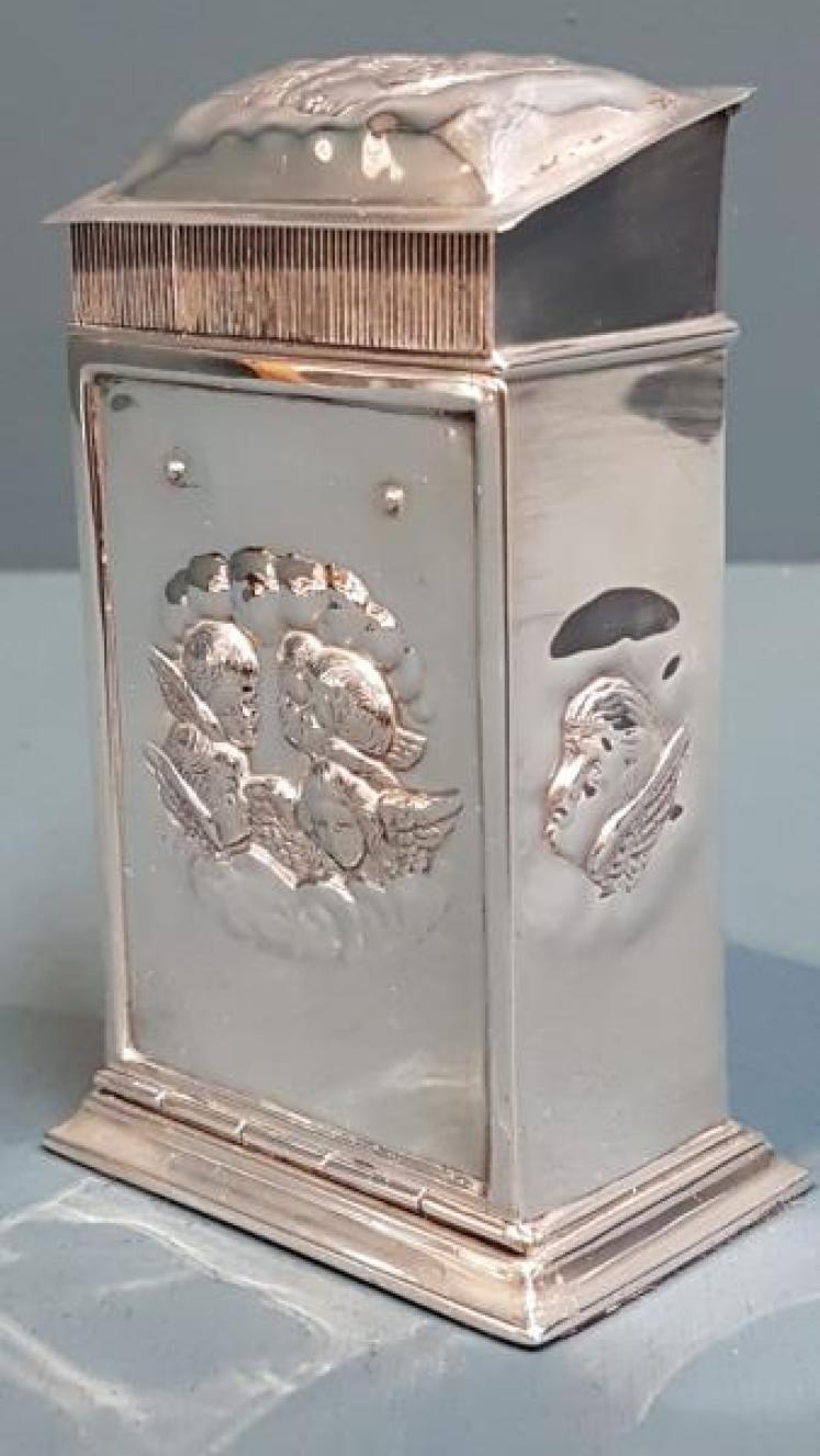 Unusual Edwardian Chester Silver Card and Stamp Box - Image 2