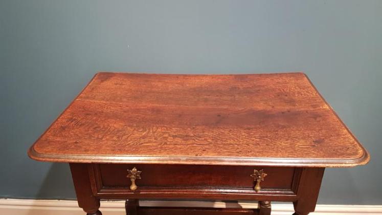George II Oak Single Drawer Side Table - Image 5