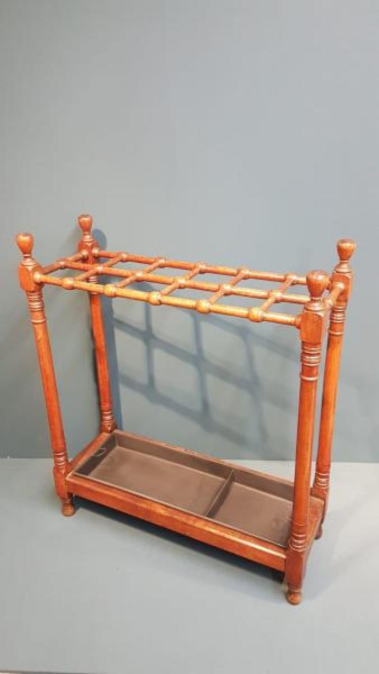Victorian Walnut Country House Stick Stand - Image 2
