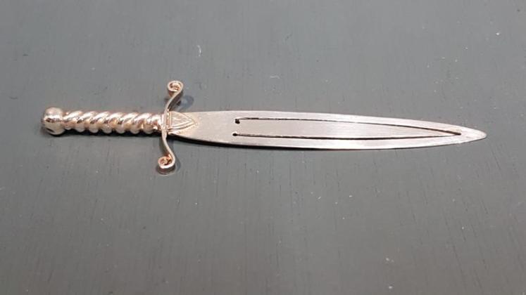 Silver Dagger Bookmark - Image 1