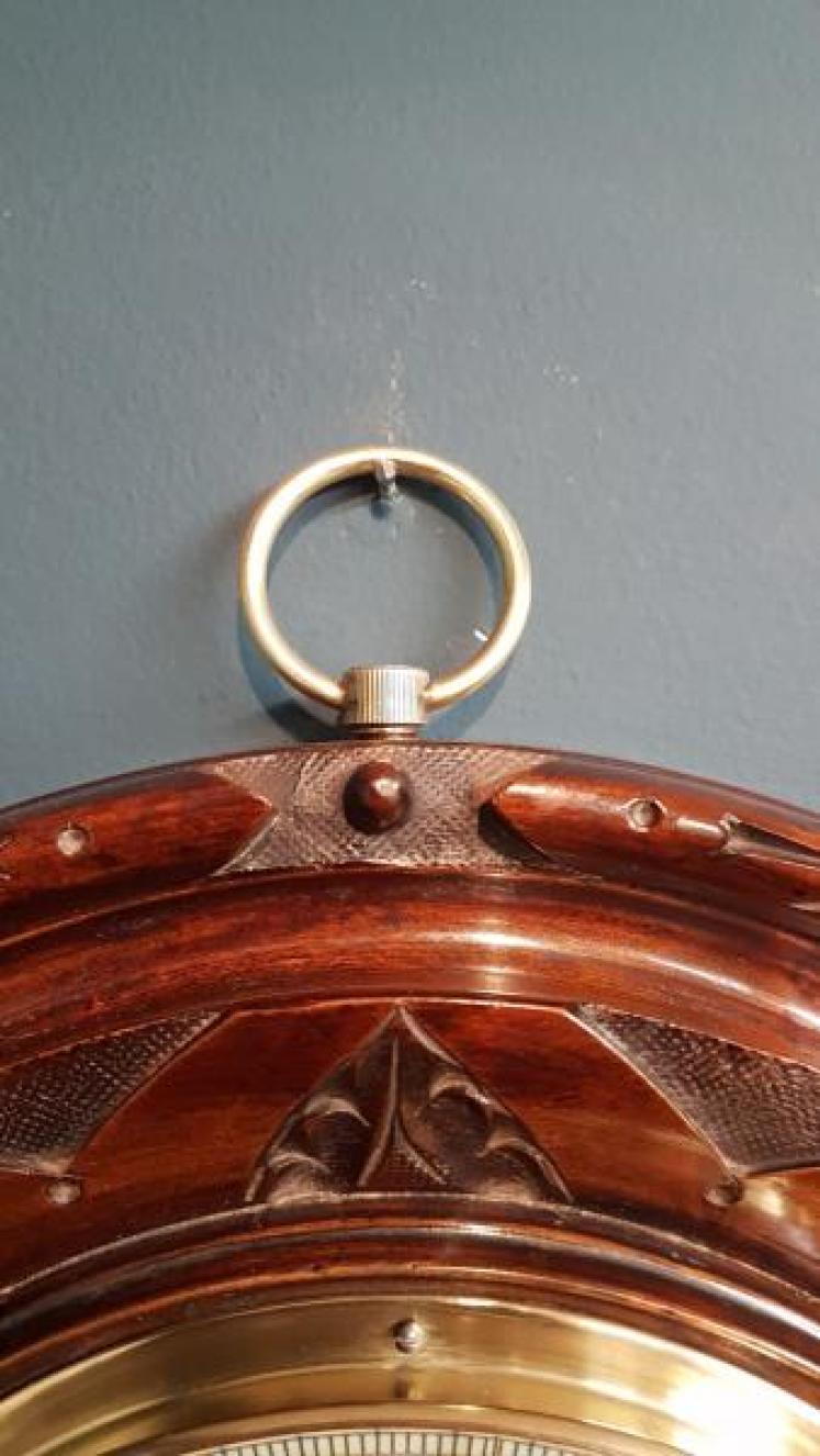 Victorian Walnut 12" Skeletonised Barometer - Image 4