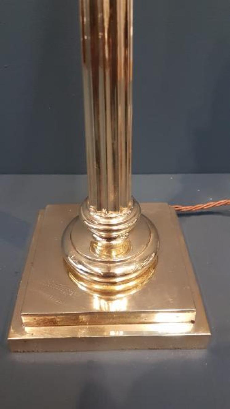 Edwardian Brass Table Lamp - Image 4