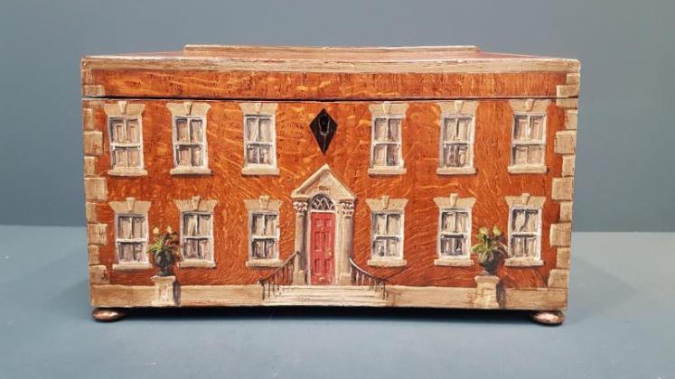 George III Oak Tea Caddy - Image 5
