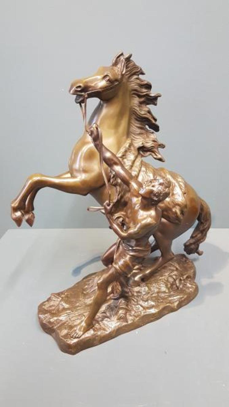 Pair of Victorian Bronze Marley Horses - Image 3