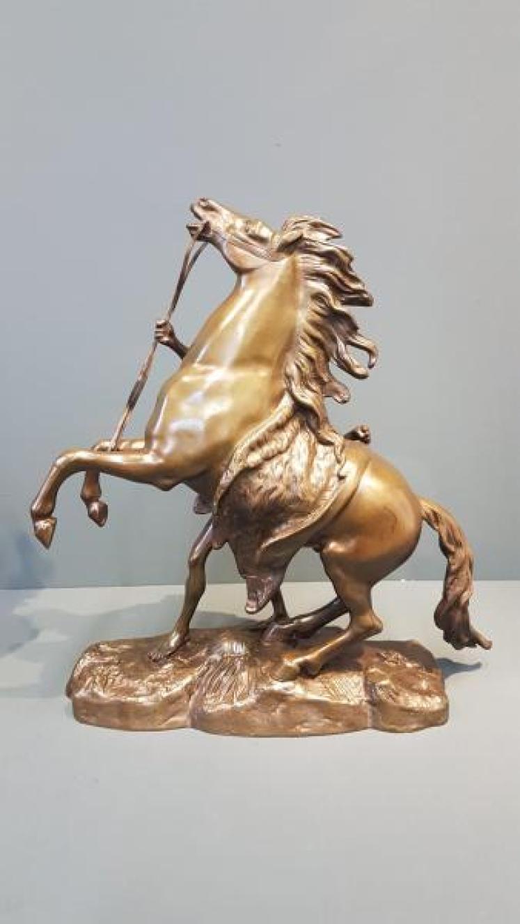 Pair of Victorian Bronze Marley Horses - Image 6