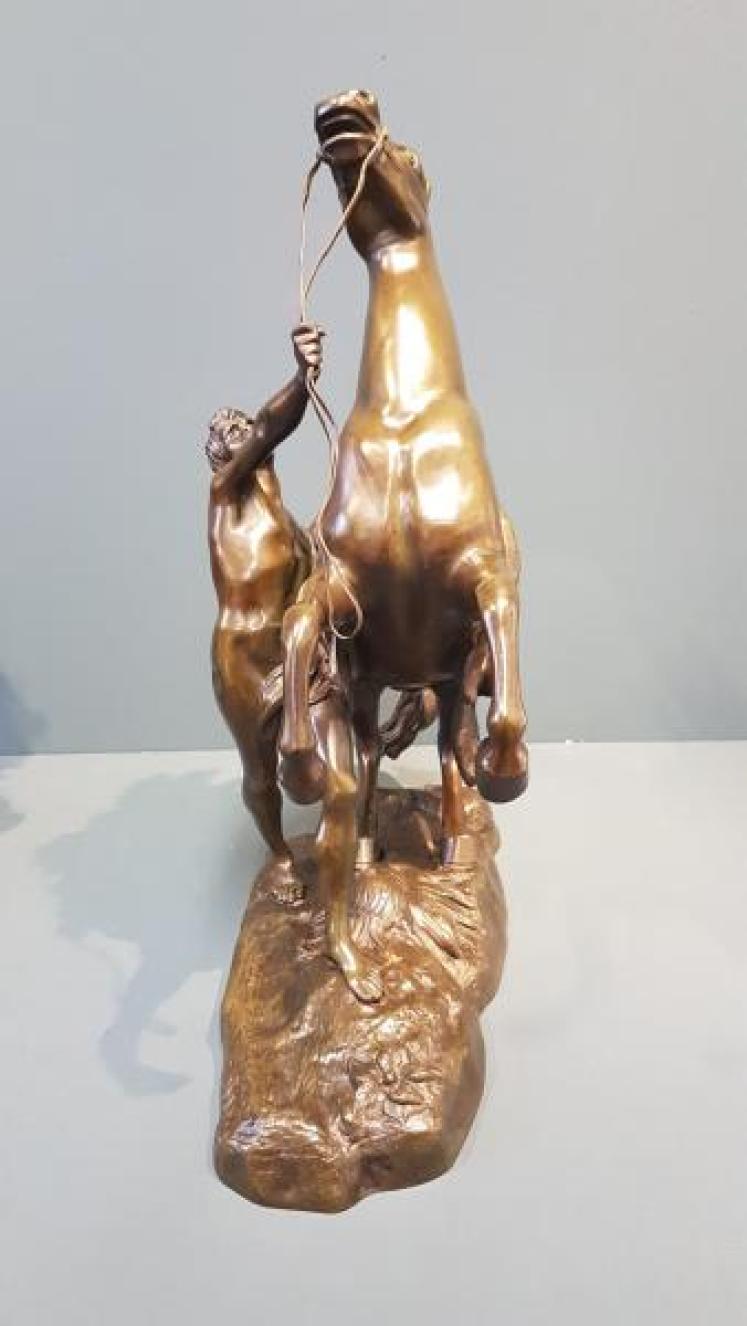 Pair of Victorian Bronze Marley Horses - Image 7
