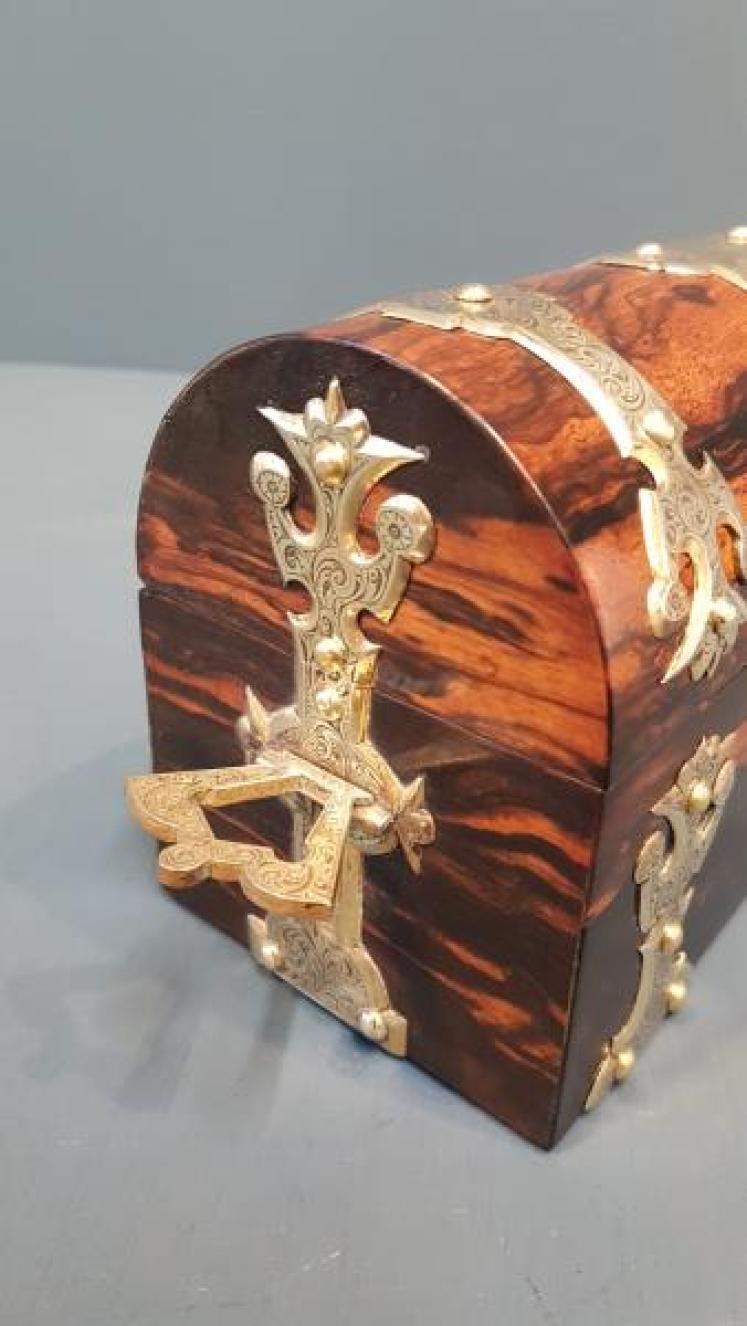 Superb Early Victorian Coromandel Scent Bottle Box - Image 6