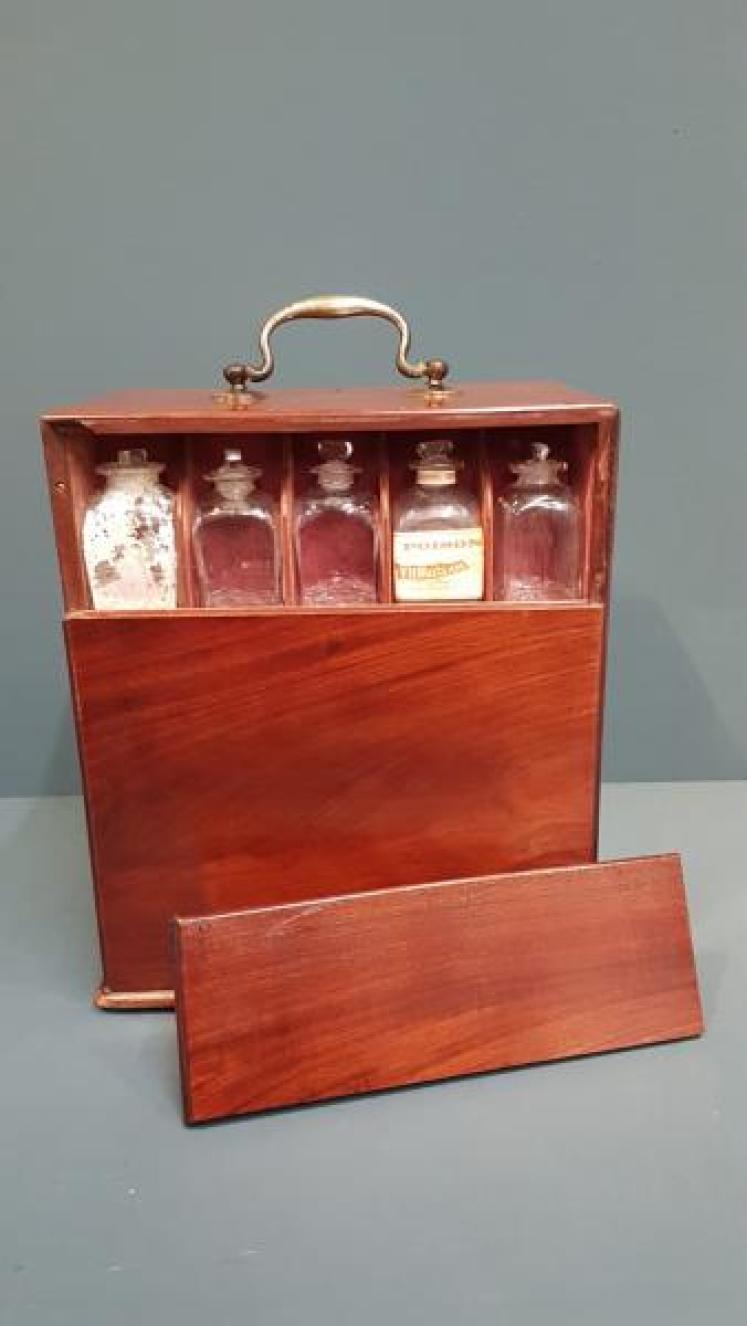 Victorian Mahogany Apothecary Box and Original Contents - Image 3