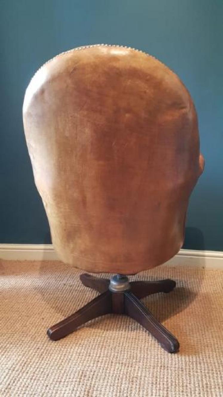 Leather Button Back Revolving Chair - Image 6
