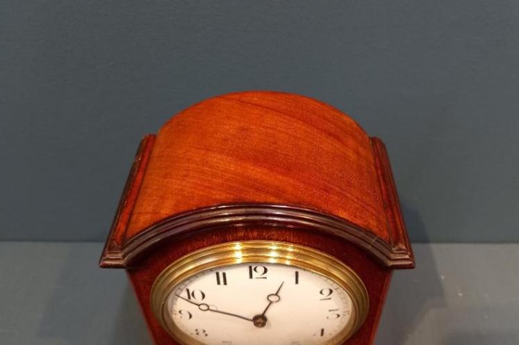 Edwardian Satinwood Banded Mantel Clock - Image 2