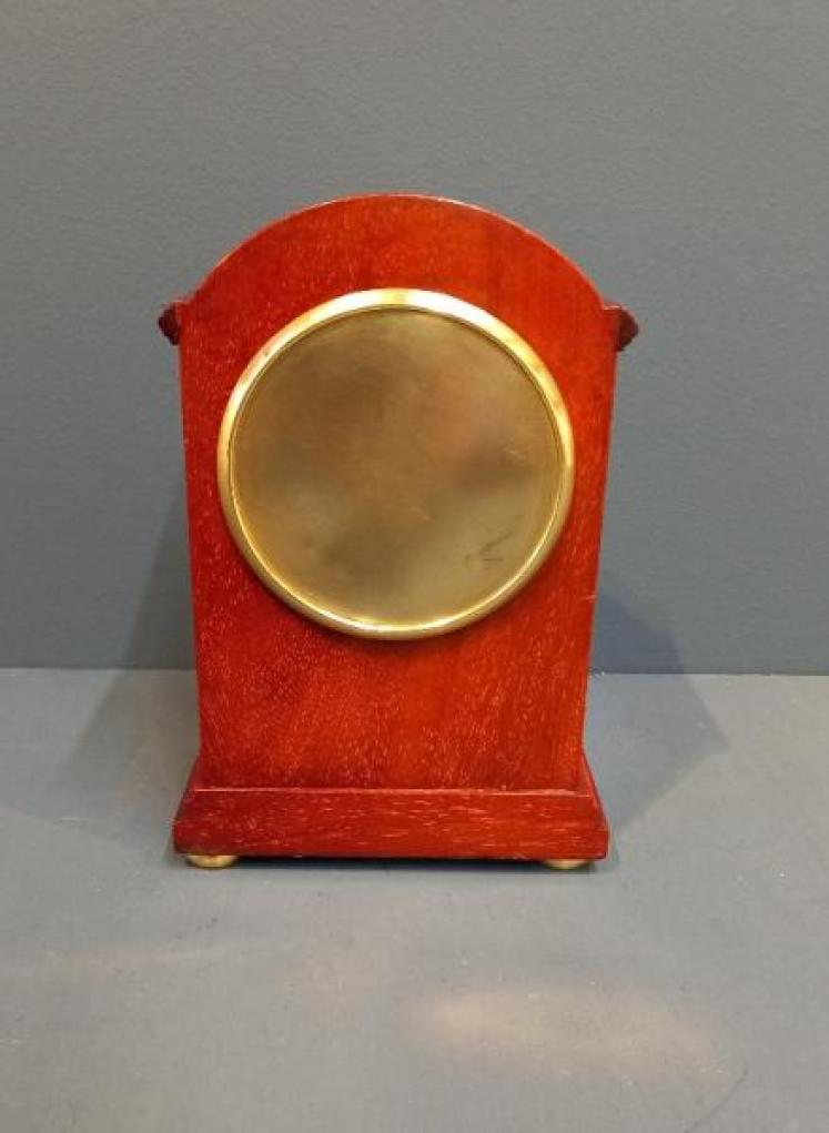 Edwardian Satinwood Banded Mantel Clock - Image 6