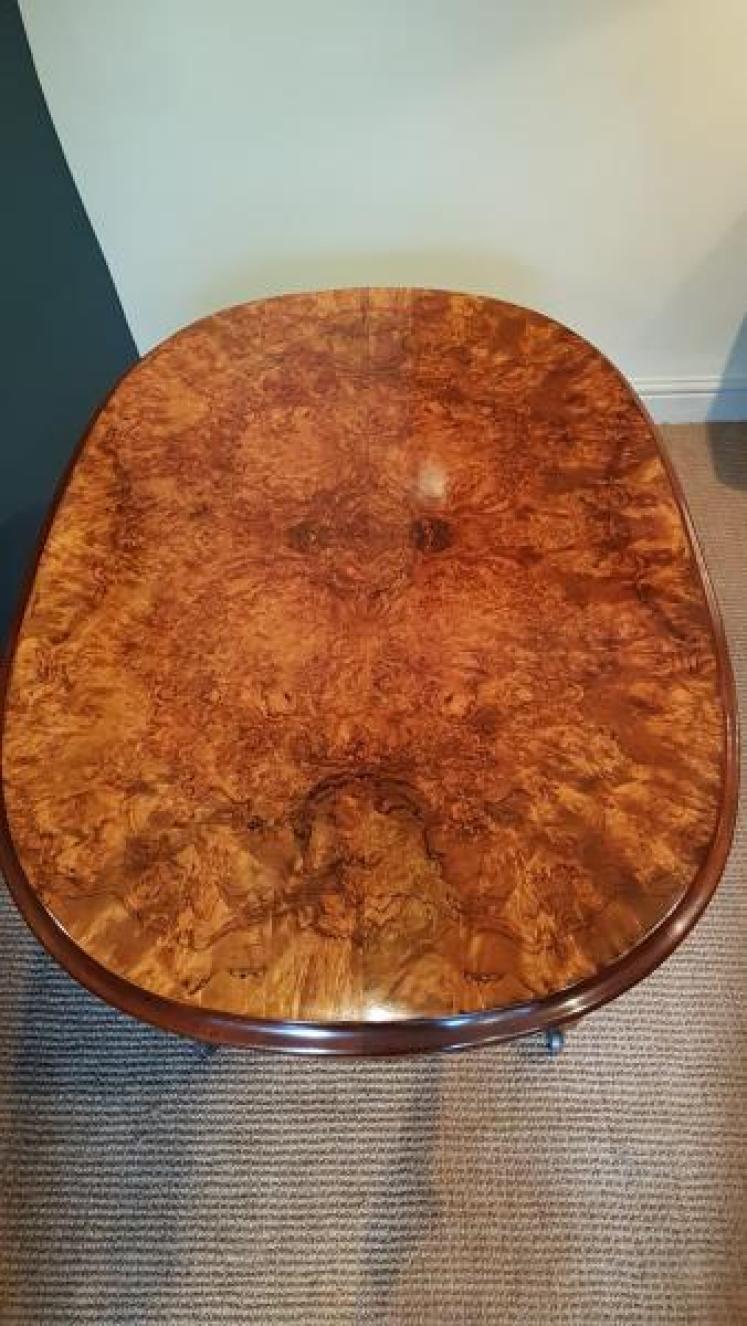 Wonderful Quality Victorian Burr Walnut Centre Table - Image 5