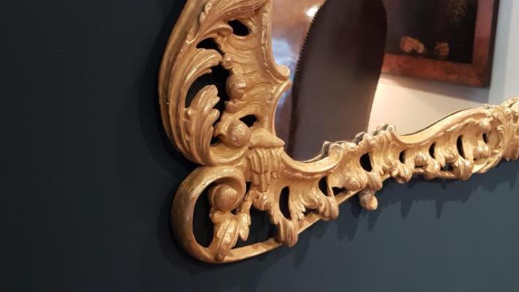 Stylish Timber Gilt Over Mantel Mirror - Image 2