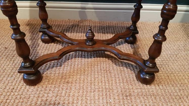 Superb William & Mary Style Walnut Side Table - Image 4