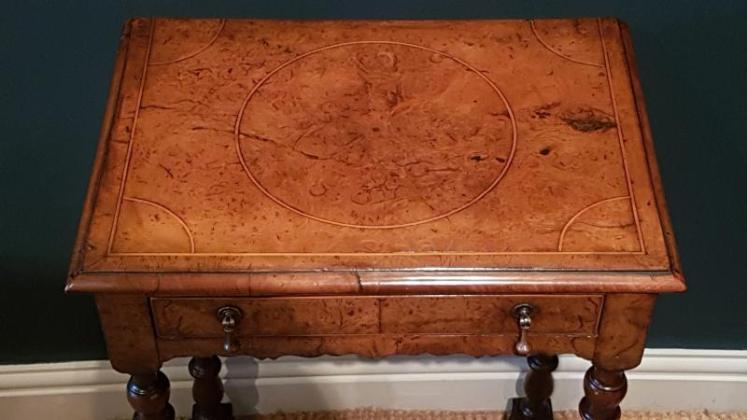Superb William & Mary Style Walnut Side Table - Image 6