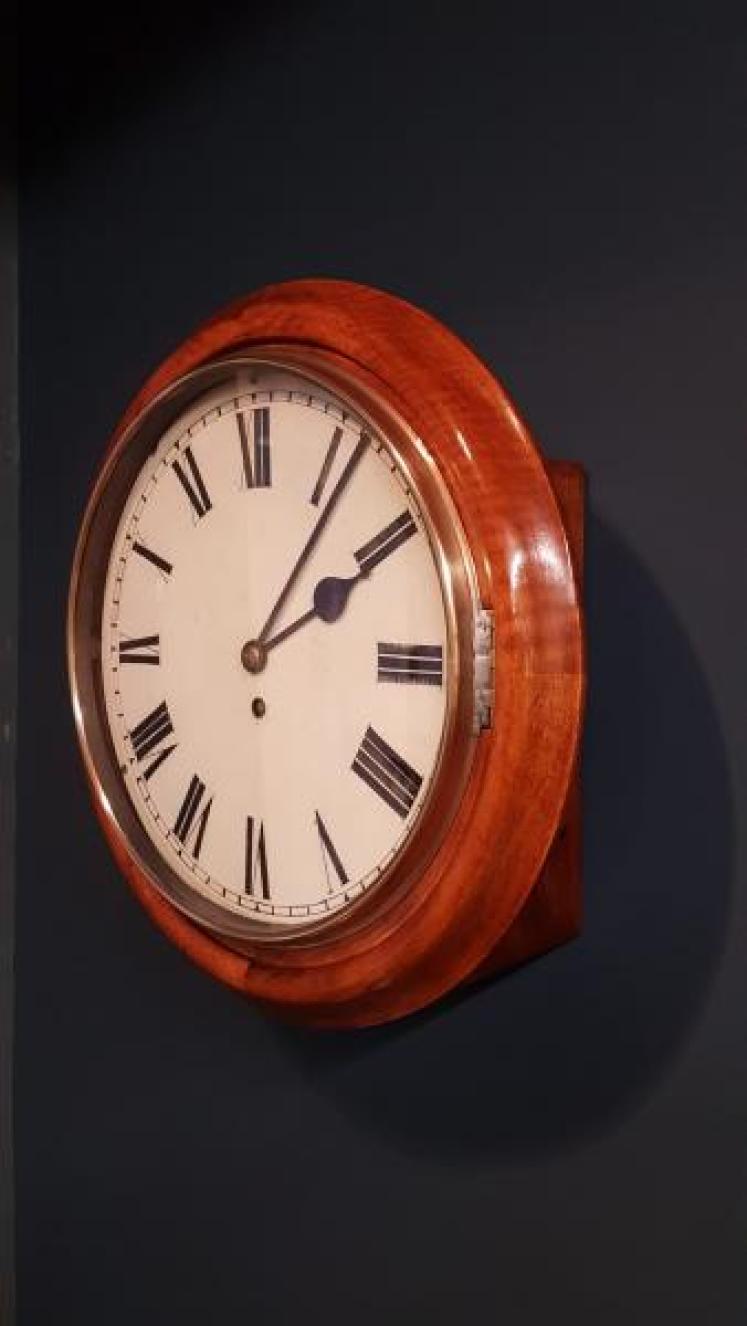 Victorian Walnut Cased Fusee Dial Clock - Image 6