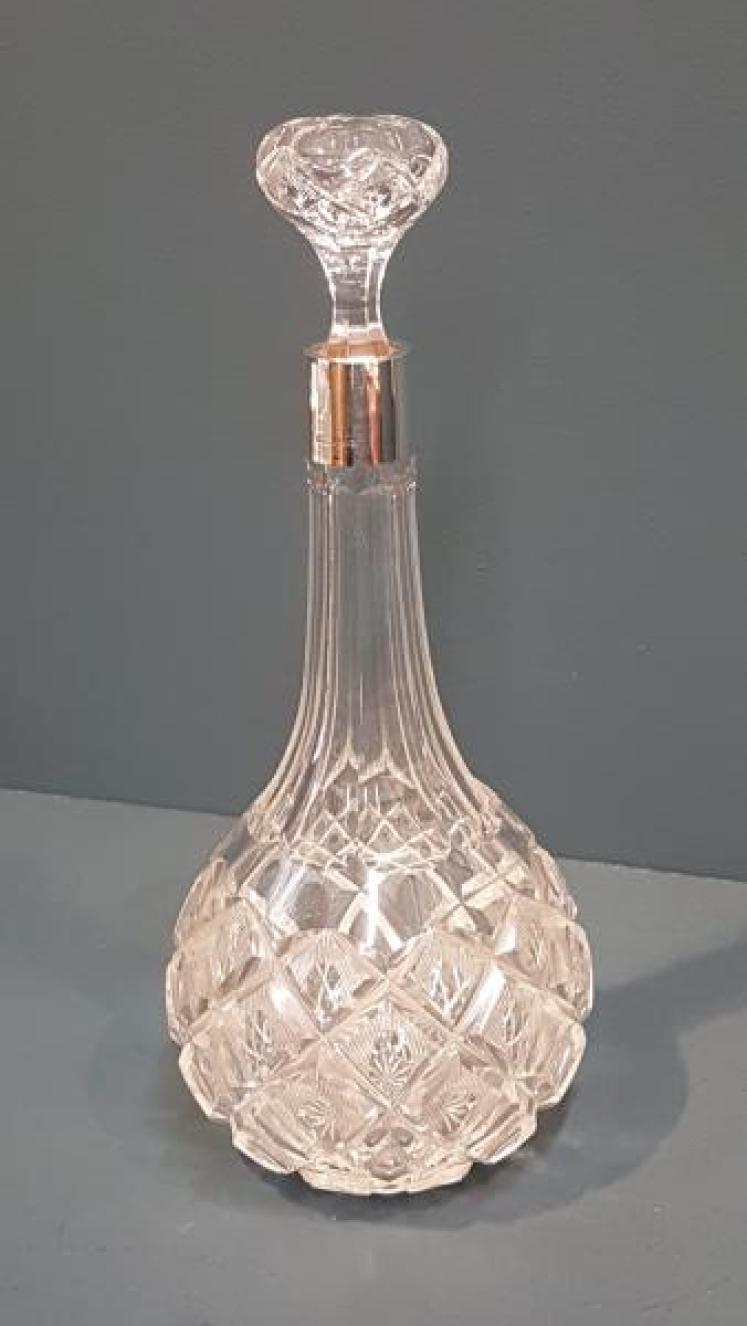 George V Silver Mounted Crystal Decanter - Image 6