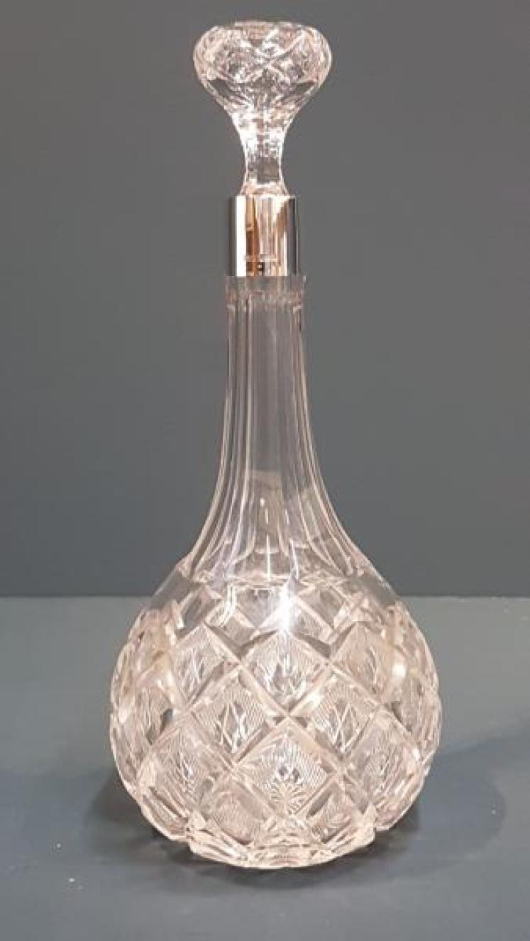 George V Silver Mounted Crystal Decanter - Image 7