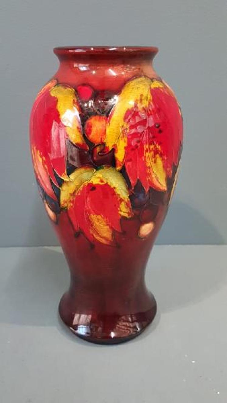 Moorcroft Leaf and Berries Flambe Vase - Image 1