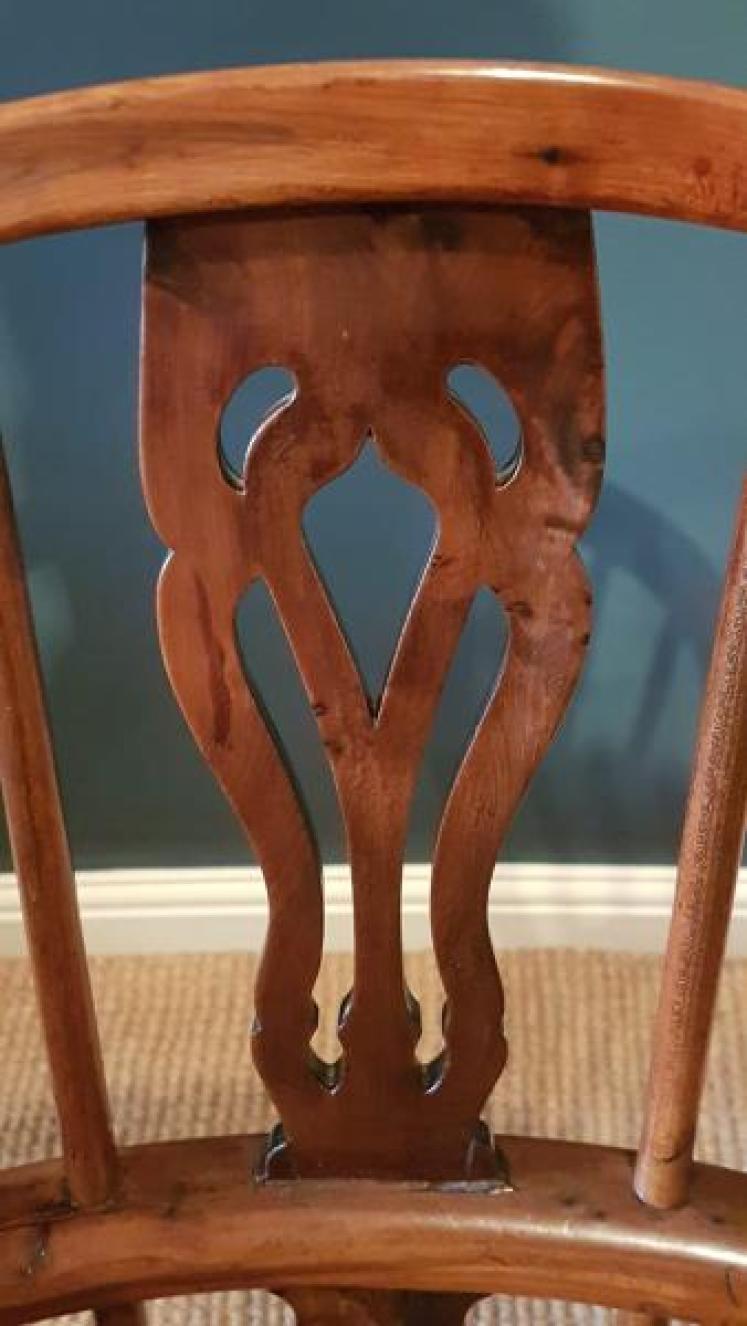 Early Victorian Yew Wood Windsor Chair - Image 6
