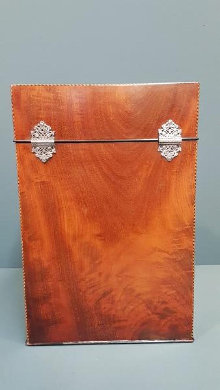Victorian Solid Silver Trimmed Correspondence Box - Image 5