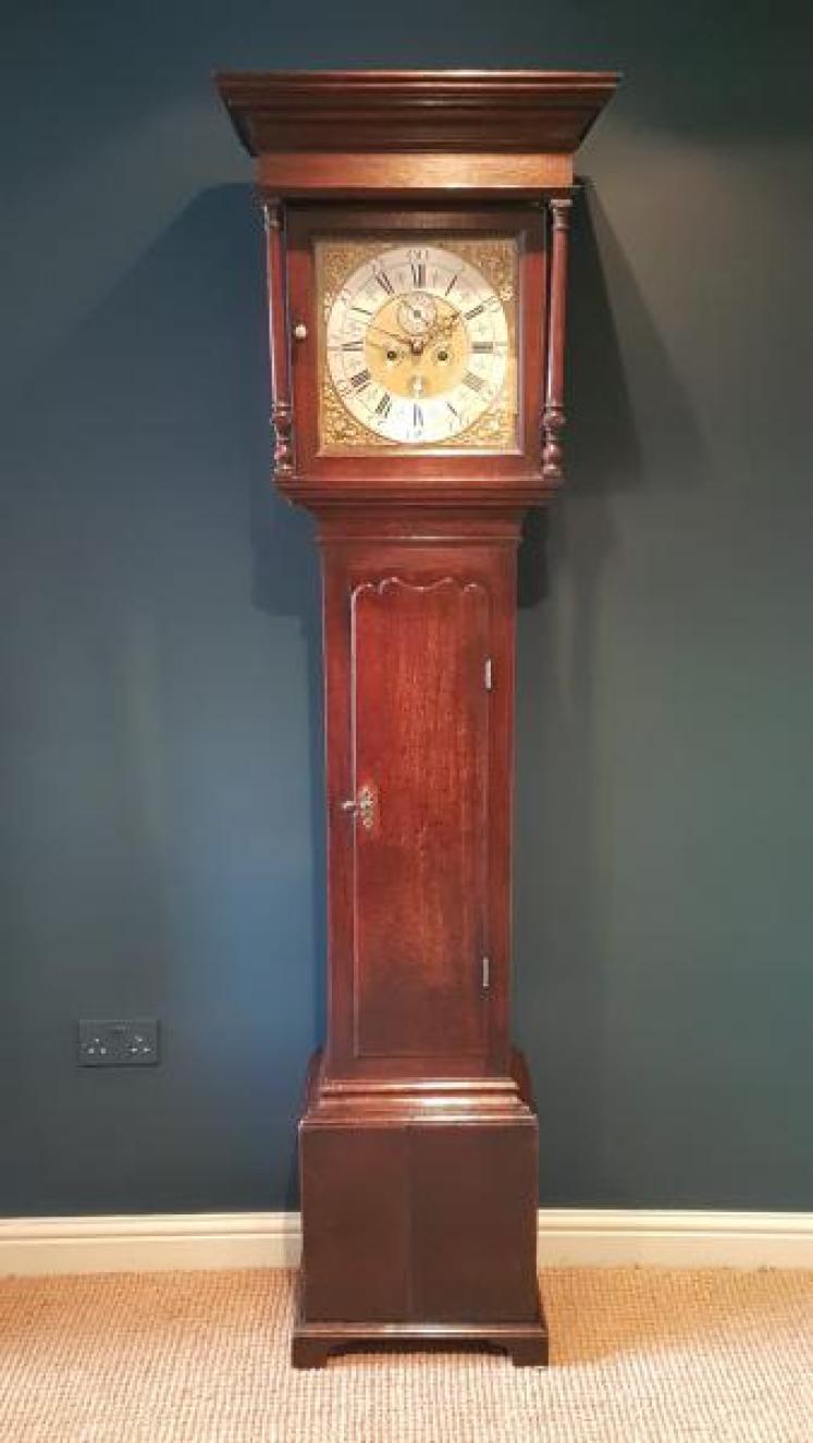 Superb George II Oak Longcase Clock - Image 1