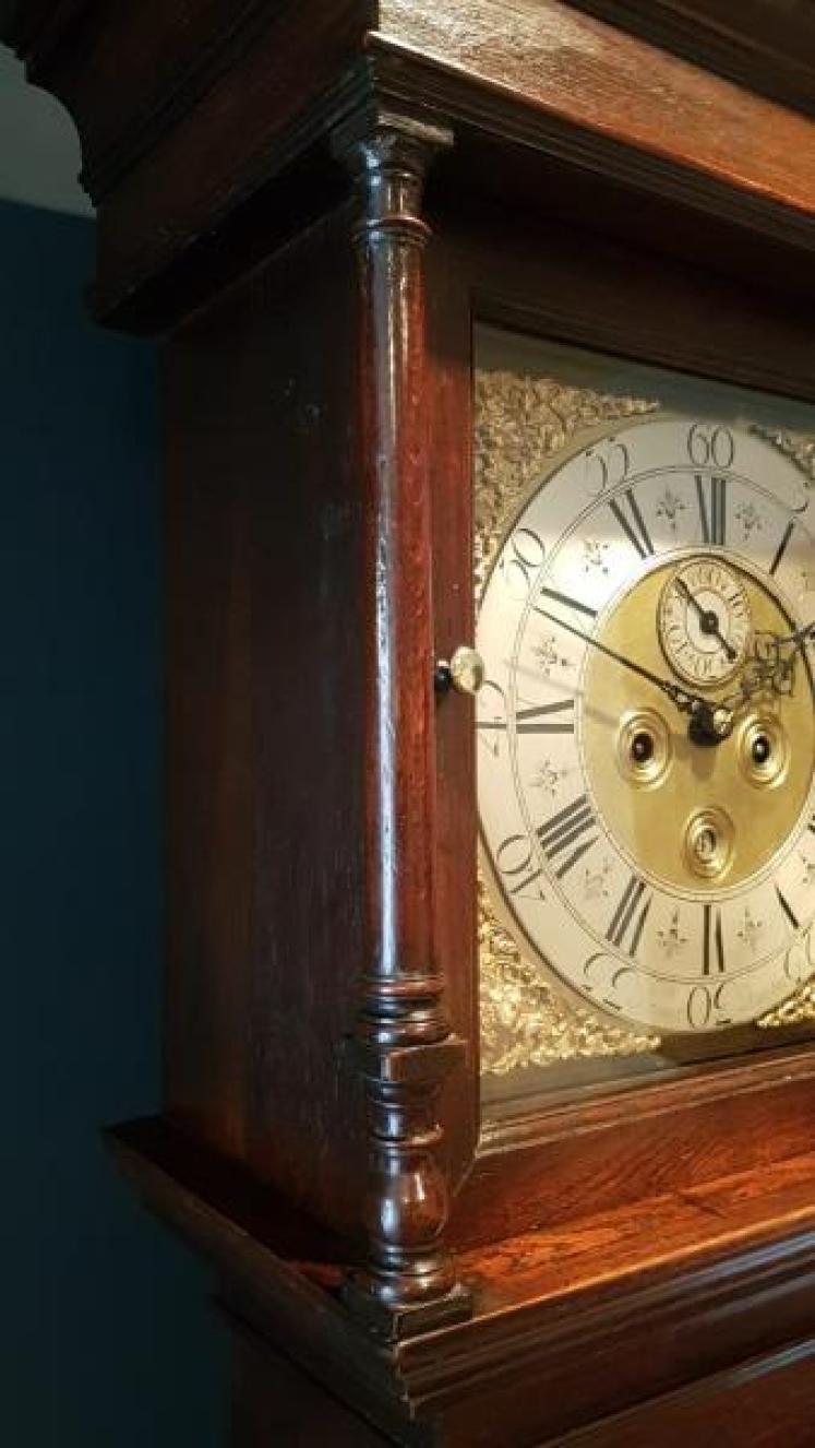 Superb George II Oak Longcase Clock - Image 6