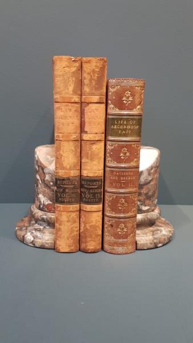 Pair of Victorian Grand Tour Marble Bookends - Image 1