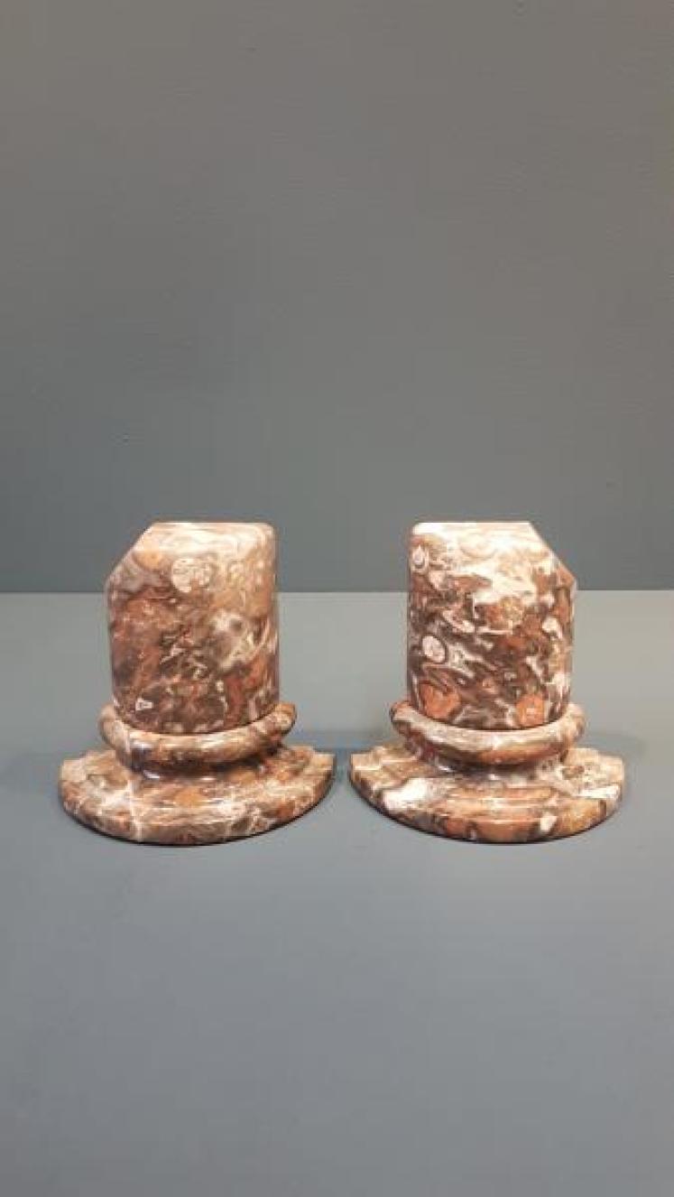 Pair of Victorian Grand Tour Marble Bookends - Image 2