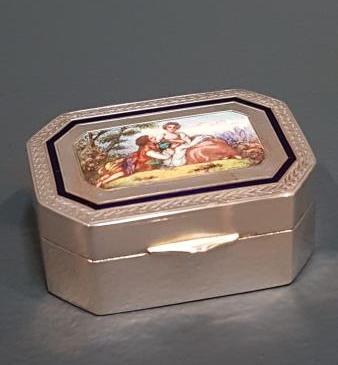 Fine Quality Victorian Silver and Enamel Box