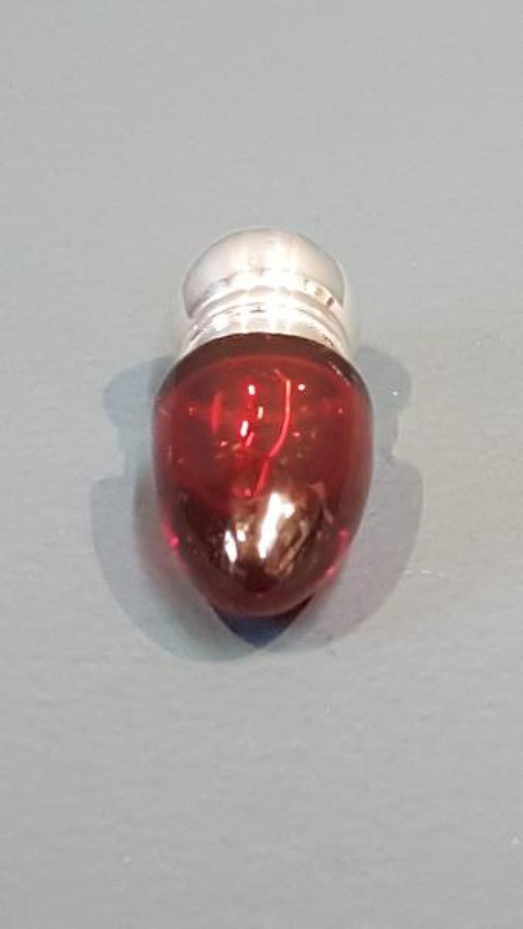 Victorian Cranberry and Silver Pocket Scent Bottle - Image 2