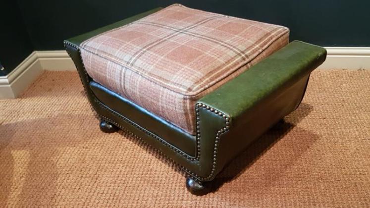 1920's Leather Foot Stool - Image 2